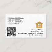 Luxe makelaar makelaar QR code Visitekaartje (Achterkant)