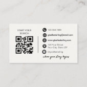 Luxe Makelaar Neutrale Foto QR-code Visitekaartje (Achterkant)