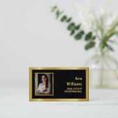 Luxe makelaar Premium Visitekaartje (Staand voorkant)