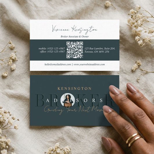 Luxe Makelaar Professioneel Foto QR Visitekaartje