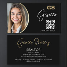 Luxe Makelaar QR-code Zwart Goud Foto 