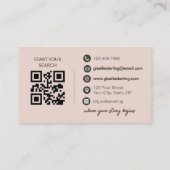 Luxe Makelaar Terracotta Foto QR Code Visitekaartje (Achterkant)