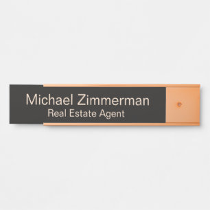 Luxe Makelaar Vastgoedmakelaar Kantoor Deur Bord Deurbordje