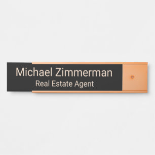 Luxe Makelaar Vastgoedmakelaar Kantoor Deur Bord Deurbordje