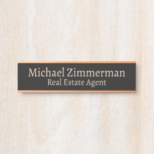Luxe Makelaar Vastgoedmakelaar Kantoor Deur Bord Deurbordje