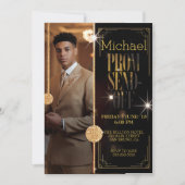Luxe Male Prom Send Off Impression Afstuderen Kaart (Voorkant)
