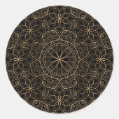 Luxe Mandala 3 Ronde Sticker (Voorkant)