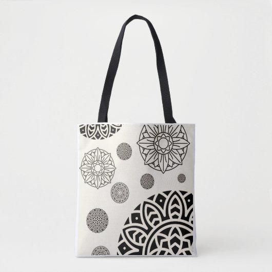 Luxe Mandala Kunst Schouder Tote Tas (Voorkant)