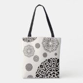 Luxe Mandala Kunst Schouder Tote Tas (Achterkant)