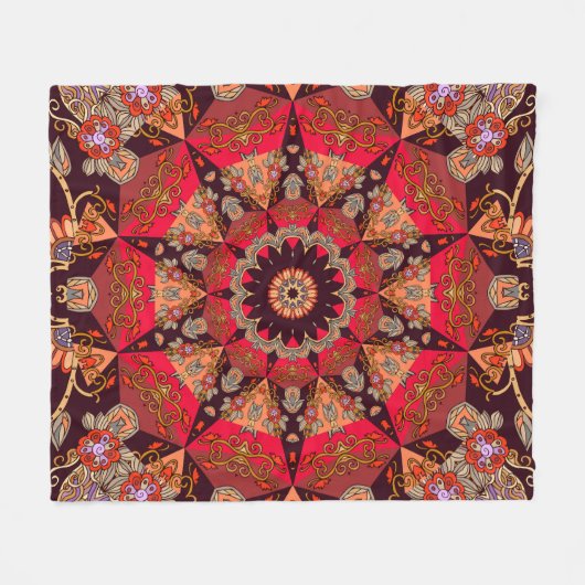 Luxe mandala naadloos, sterrenbloem. fleece deken (Voorkant (Horizontaal))