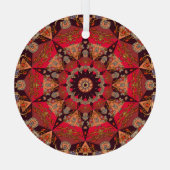 Luxe mandala naadloos, sterrenbloem. glas ornament (Achterkant)