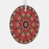 Luxe mandala naadloos, sterrenbloem. glas ornament (Voorkant Rechts)