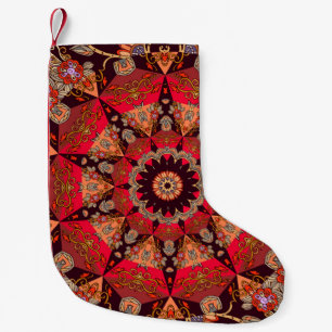 Luxe mandala naadloos, sterrenbloem. kleine kerstsok