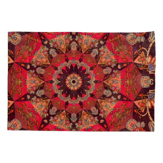 Luxe mandala naadloos, sterrenbloem. kussensloop (Achterkant)