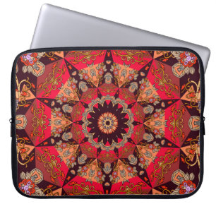 Luxe mandala naadloos, sterrenbloem. laptop sleeve