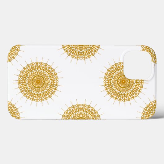 Luxe Mandala Patroon iPhone Case 13 (Achterkant (horizontaal))