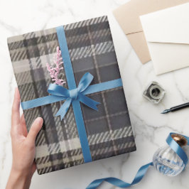 Luxe Mannelijk Modern Schotse Ruit Cadeaupapier