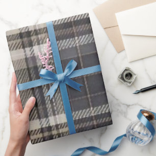 Luxe Mannelijk Modern Schotse Ruit Cadeaupapier