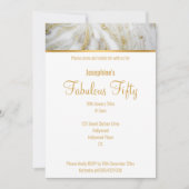 LUXE MARBLE AND PEARL GOLD CUSTOM INVITATION KAART (Voorkant)