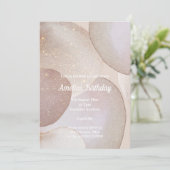 LUXE MARBLE BUBBLE BIRTHDAY KAART (Staand voorkant)