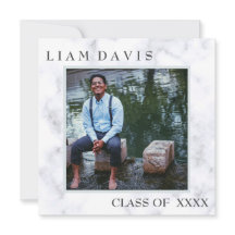 Luxe Marble Christelijk Afstuderen Uitnodiging