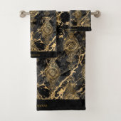 LUXE MARBLE CUSTOEL TOWEL SET BAD HANDDOEK (Insitu)