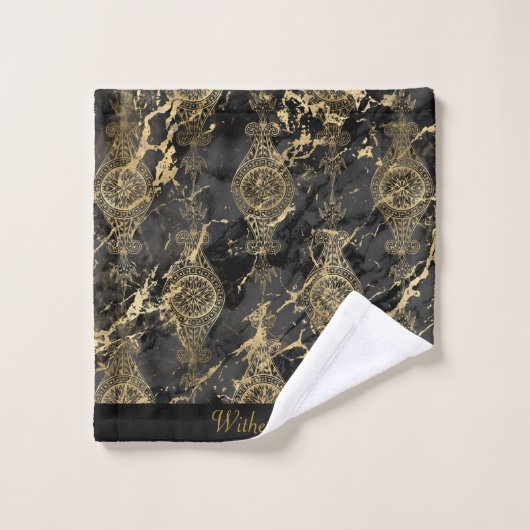LUXE MARBLE CUSTOEL TOWEL SET BAD HANDDOEK (Wasdoekje)