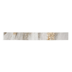 Luxe Marble Gold Strokes wit en grijs Satijnen Lint