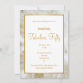 LUXE MARBLE PEARL GOLD 2 CUSTOM INVITATION KAART (Voorkant)