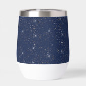 Luxe marine blauw sparkle goud glitter patroon (Achterkant)