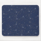 Luxe marine blauw sparkle goud glitter patroon muismat (Voorkant)