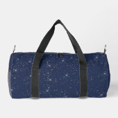 Luxe marine blauw sparkle goud glitter patroon plunjezak (Achterkant)