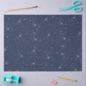 Luxe marine blauw sparkle goud glitter patroon tissuepapier (Craft)