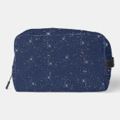 Luxe marine blauw sparkle goud glitter patroon toilettasje (Achterkant)