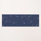 Luxe marine blauw sparkle goud glitter patroon yogamat (Voorkant (horizontaal))