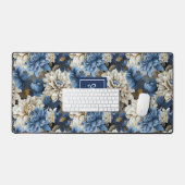 Luxe Marine Bloemen Aangepaste Naam Bloemstuk Bure Bureaumat (Keyboard & Muis)