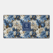 Luxe Marine Bloemen Aangepaste Naam Bloemstuk Bure Bureaumat (Voorkant)