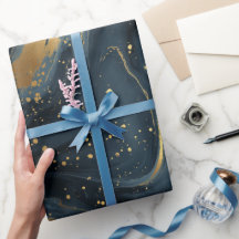 Luxe marine gouden vloeiende beweging abstract pat