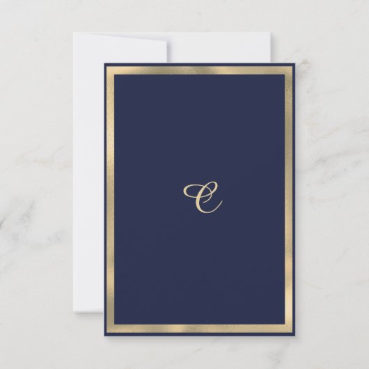 Luxe marineblauw gouden glitter bloemen Afstuderen Kaart (Achterkant)