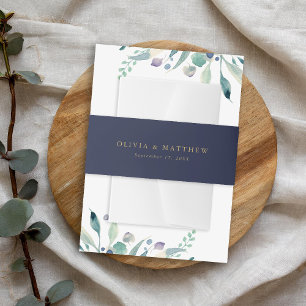 Luxe marinemacht minimalistische uitnodiging voor  uitnodigingen wikkel