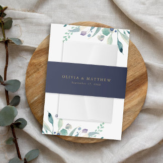 Luxe marinemacht minimalistische uitnodiging voor  uitnodigingen wikkel