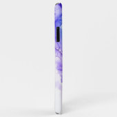 Luxe Marmer Blauwe Zilveren Glitters Case-Mate iPhone Case (Achterkant/rechts)
