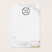 Luxe marmer faux goud, aangepast logo-oorscherm visitekaartje (Voorkant)