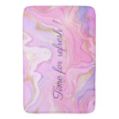Luxe marmer Glitter Pink Paars Gold Bath Mat (Voorkant Verticaal)