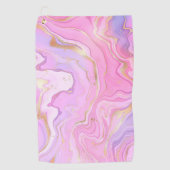 Luxe marmer Glitter Pink Paars Gold Golfhanddoek (Voorkant)