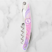 Luxe marmer Glitter Pink Paars Gold Kurkentrekker (Voorkant)