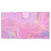 Luxe marmer Glitter Pink Paars Gold Kussensloop (Voorkant-Links)