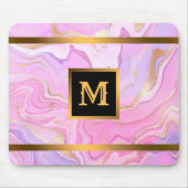 Luxe marmer Glitter Pink Paars Gold Muismat (Voorkant)