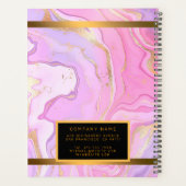 Luxe marmer Glitter Pink Paars Gold Planner (Achterkant)