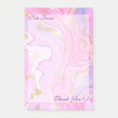 Luxe marmer Glitter Pink Paars Gold Post-it® Notes (Voorkant)
